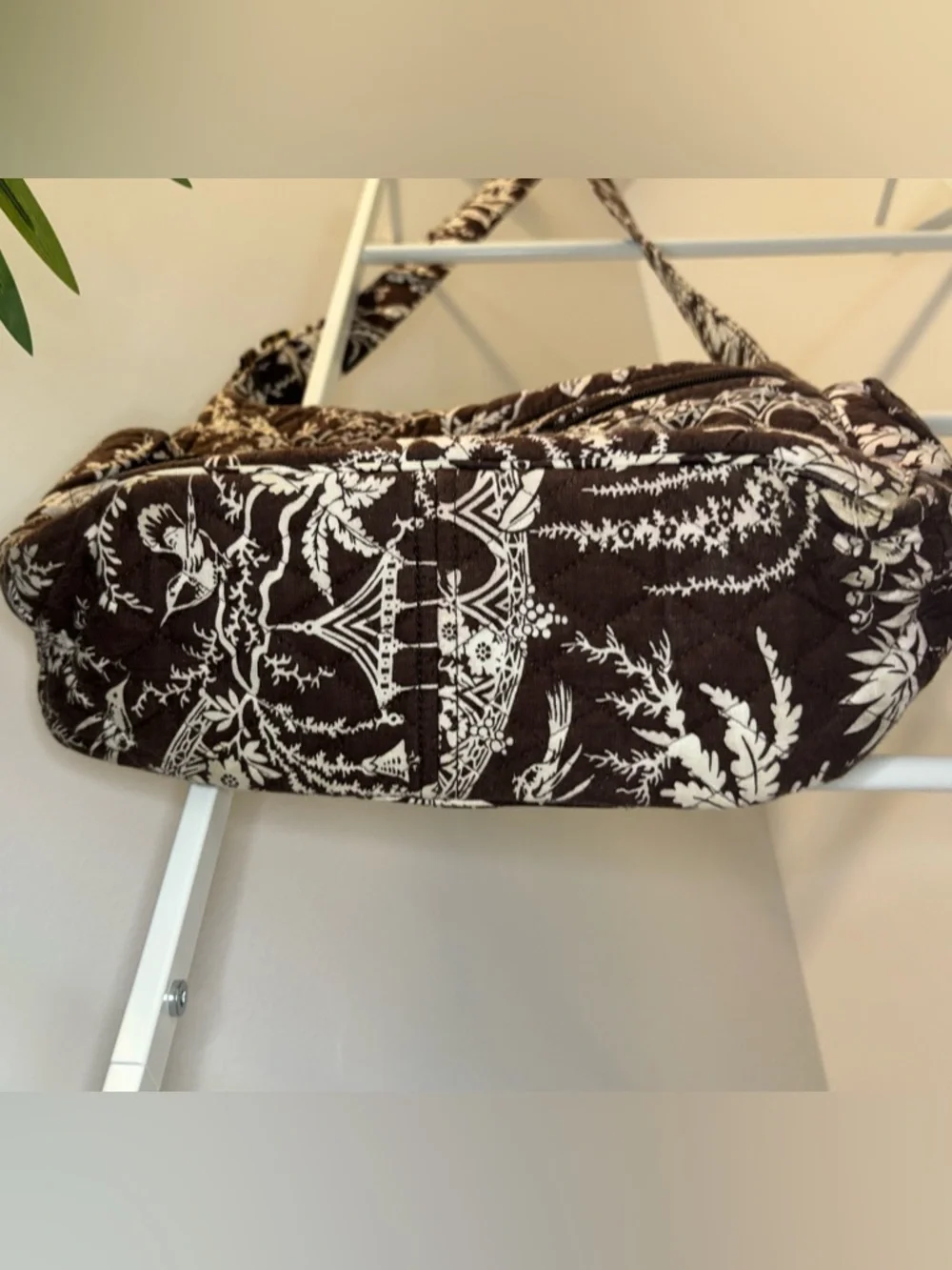 Vera Bradley Brown & Pink Quilted Floral Bag - Picture 8 of 16